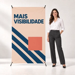 X-Banner 120x200cm — escala com pessoa