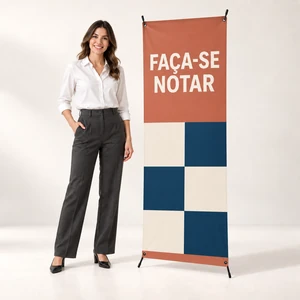 X-Banner 60x160cm — escala com pessoa